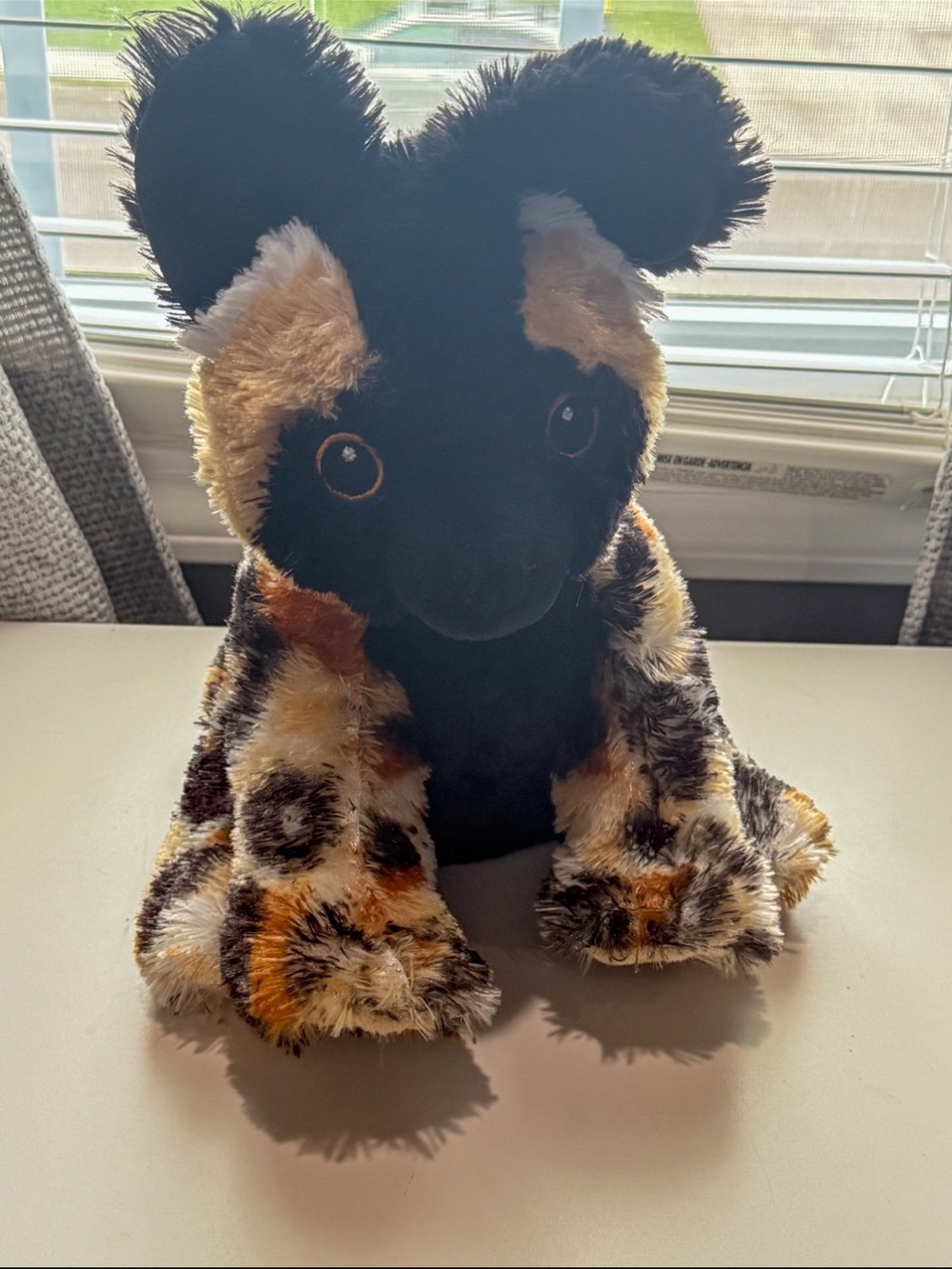 African wild dog plush